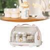 Baby Bottle Storage Box with Lid Dustproof Drying Rack Plastic Cabinet   for Toddler Tablewares