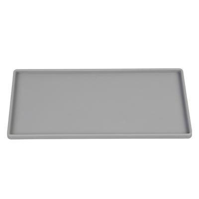 Silicone Flat Tray Square Anti-Slip Bathroom Soap Tray Coffee Tea Cutlery Holder