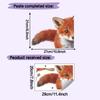 Cute Peeking Red Fox Big Tail Static Cling Wall Sticker for Bedroom Home Decor