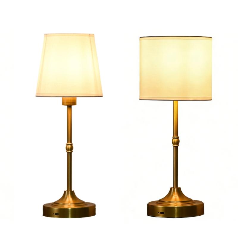 Rechargeable Table Lamps Retro Brass Design Soft LED Light Adjustable Dimmable Suitable for Reading and Office Use