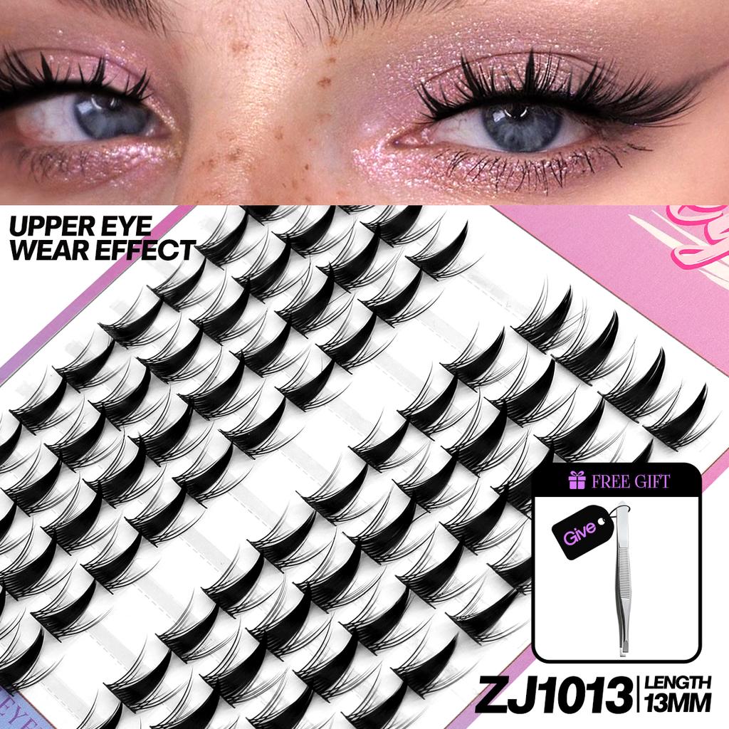 DIY-Cluster, falsche Wimpern, Cluster, Verlängerungen, einzelne Wimpern, Cluster, natürliche segmentierte Wimpernbündel