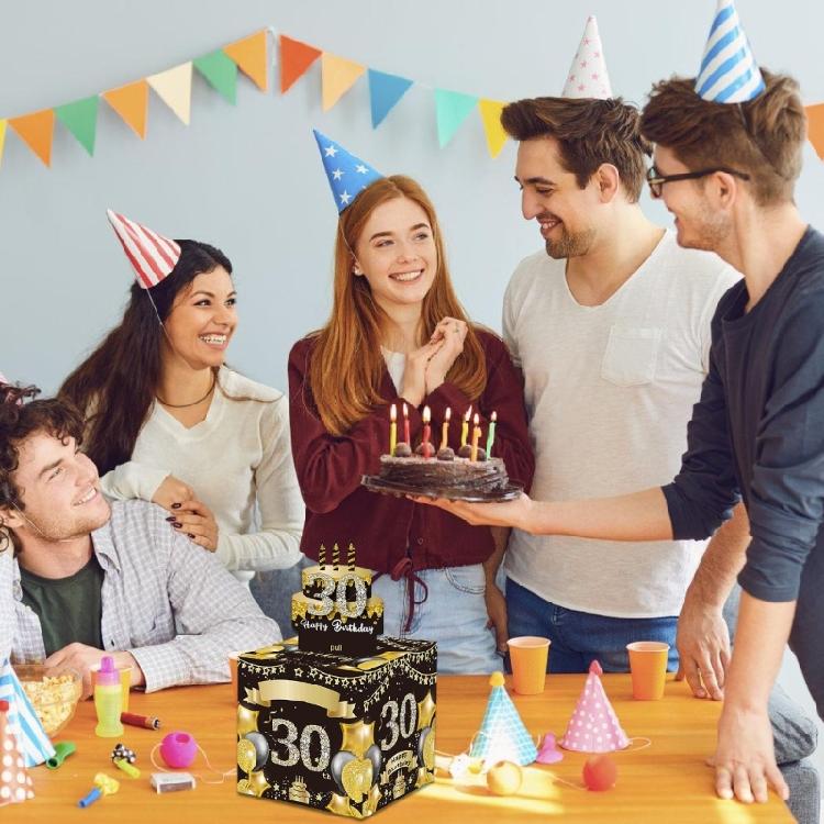 Interaktives Geburtstagsspiel Geldkassette mit herausziehbarer Alles Gute zum Geburtstag Karte Geburtstagsfeier Spiel Bargeld Geschenk Präsentationsbox