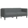 3 Piece Sofa Set Dark Grey Fabric