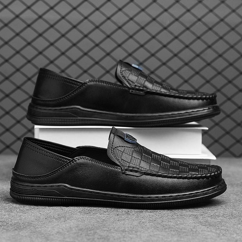 FashionHigh Quality Brand Men's Leather Casual Shoes Anti Slip Wear-resistant Oxford Shoes Men's Commuting Work Shoes Free Delivery