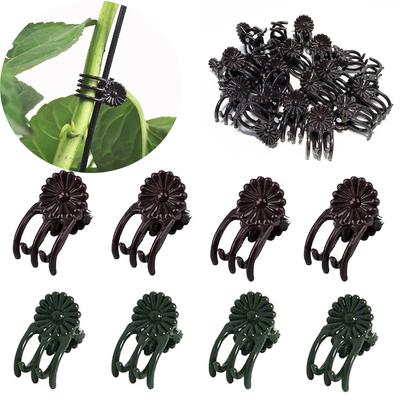 100 Stück Orchideenklammern aus Kunststoff, Pflanzenstützklammern für Blumen und Reben zur Unterstützung von Stielen und Reben, damit die Blumen aufrecht wachsen, Gartenbedarf
