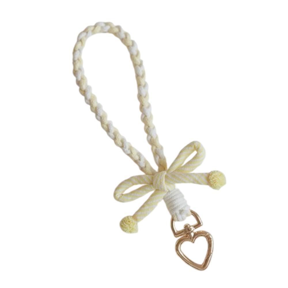 Handmade Bowknot Phone Lanyard Anti-lost Weaving Phone Wrist Strap  Phone Accessories