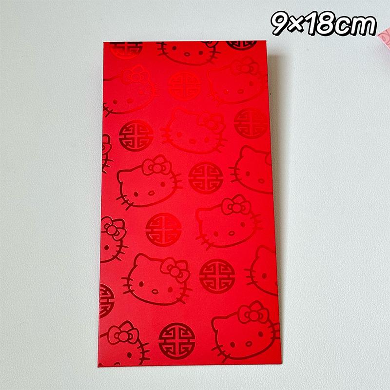 

1 шт. Милый мультяшный конверт «Привет, Китти» на 2025 год по китайскому календарю, красные конверты, красные пакеты, карманы для счастливых денег, украшение на Праздник весны