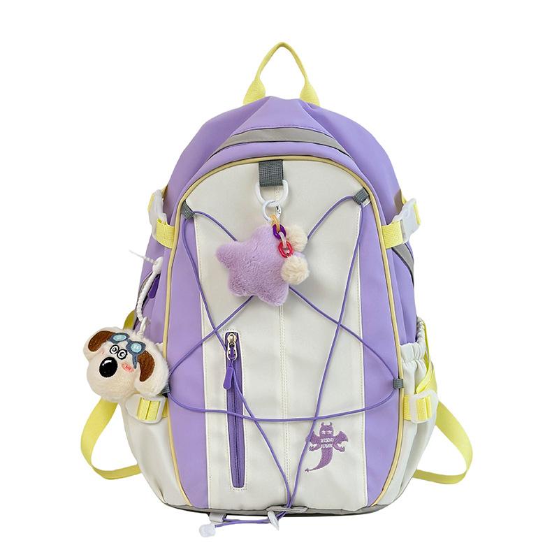 College Students, Middle School Students, Leisure Large-capacity Schoolbags, New Color Matching Backpacks, Travel Backpacks