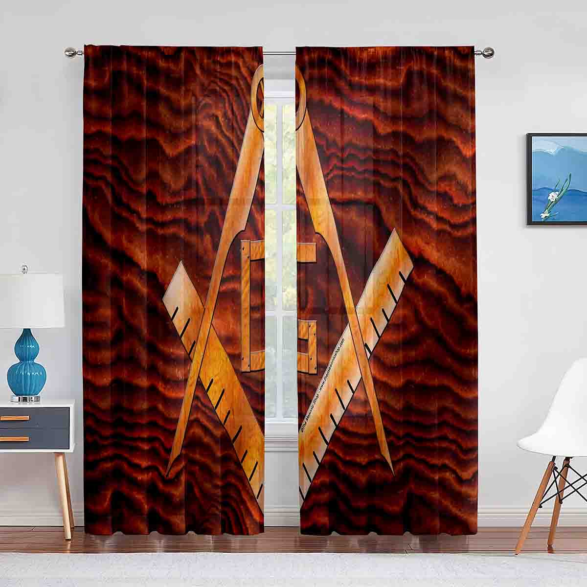 Мейсон Масонский Франкмасонство Эмблема Тюль Вуаль Шторы Для Спальни Оконные Шторы — фото 15