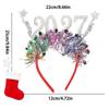 Year 2027 Headband Eyeglsses Gold Headbands Women Red Hairband Star Hair Accessories Christmas Party Decor