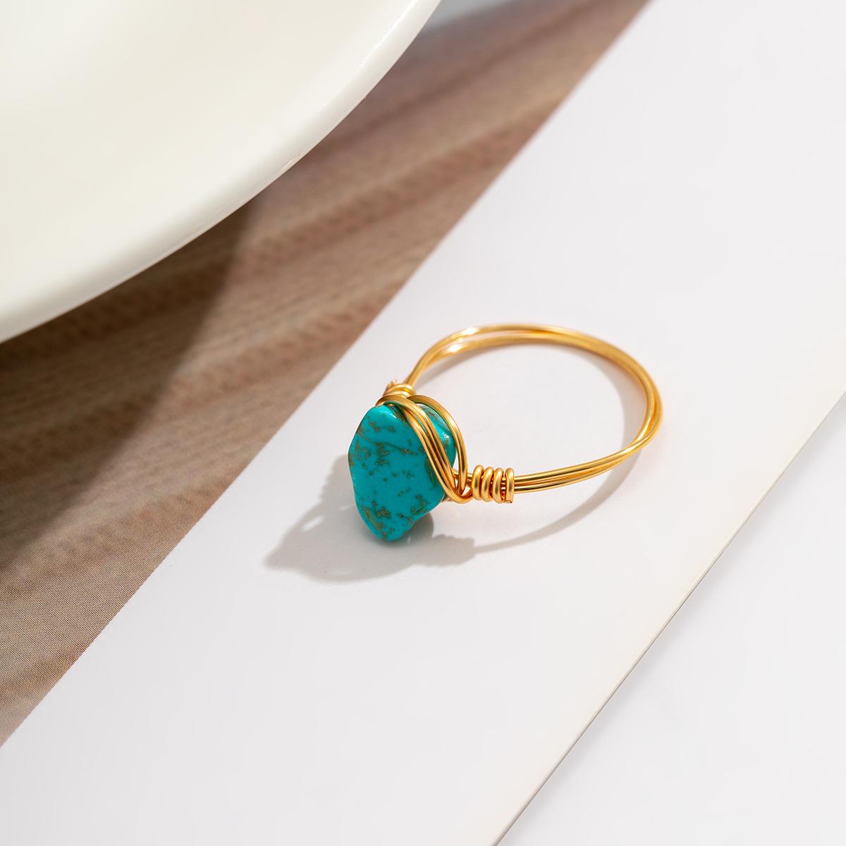 

Creative And Simple Ethnic Style Eye Gravel Ring Female, Irregular Personality Luminous Ring