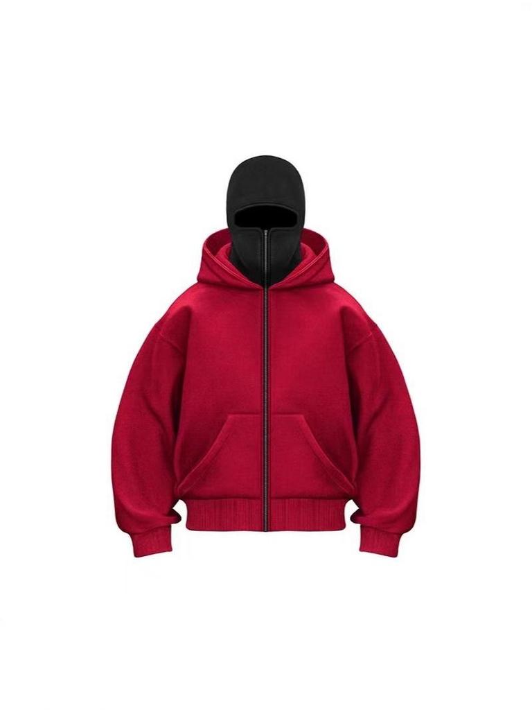 Spring & Autumn Double-Layer Hooded Zipper Sweatshirt: Unique Street Style for Couples