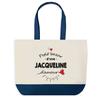 Shopping Bag - PLANETEE - Blue Bottom Shopping Bag Jacqueline's Bazaar of Love - Blue - Cotton - 40x45 Cm