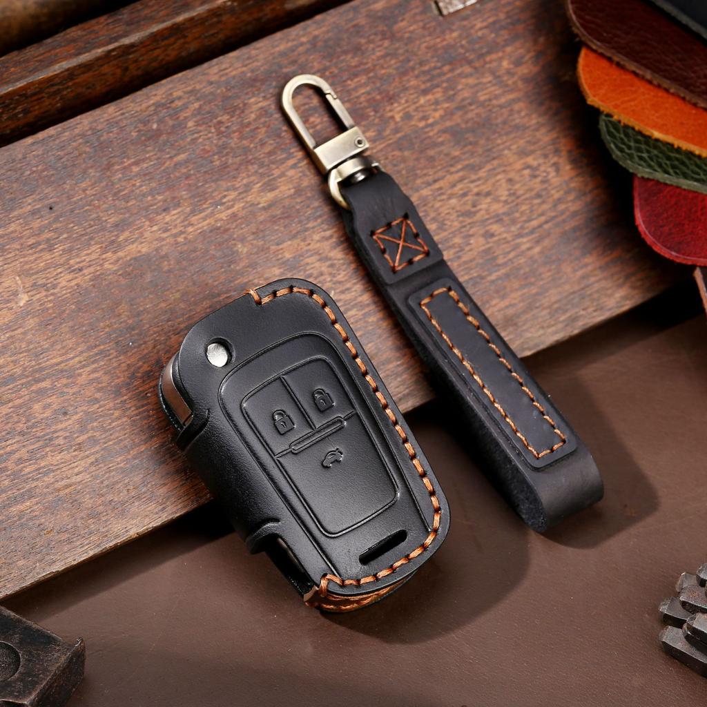 For Chevrolet Key Bag New Cruze Malibu Explorer Leather Car Key Cover