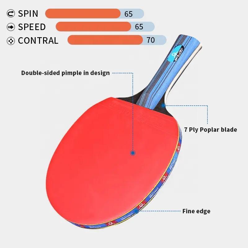 2 Raquetas de Tenis de Mesa para Principiantes Entrenamiento de Tenis de Mesa Goma de Puntos hacia Dentro Paletas de Ping Pong Raqueta
