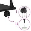 Printer Stand Black Oak Effect 43 x 48 x 64 cm