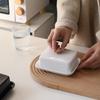 Ceramic Butter Storage Keeper with Cover Large Elegant Cream Cheese Container for Hotel Fridge