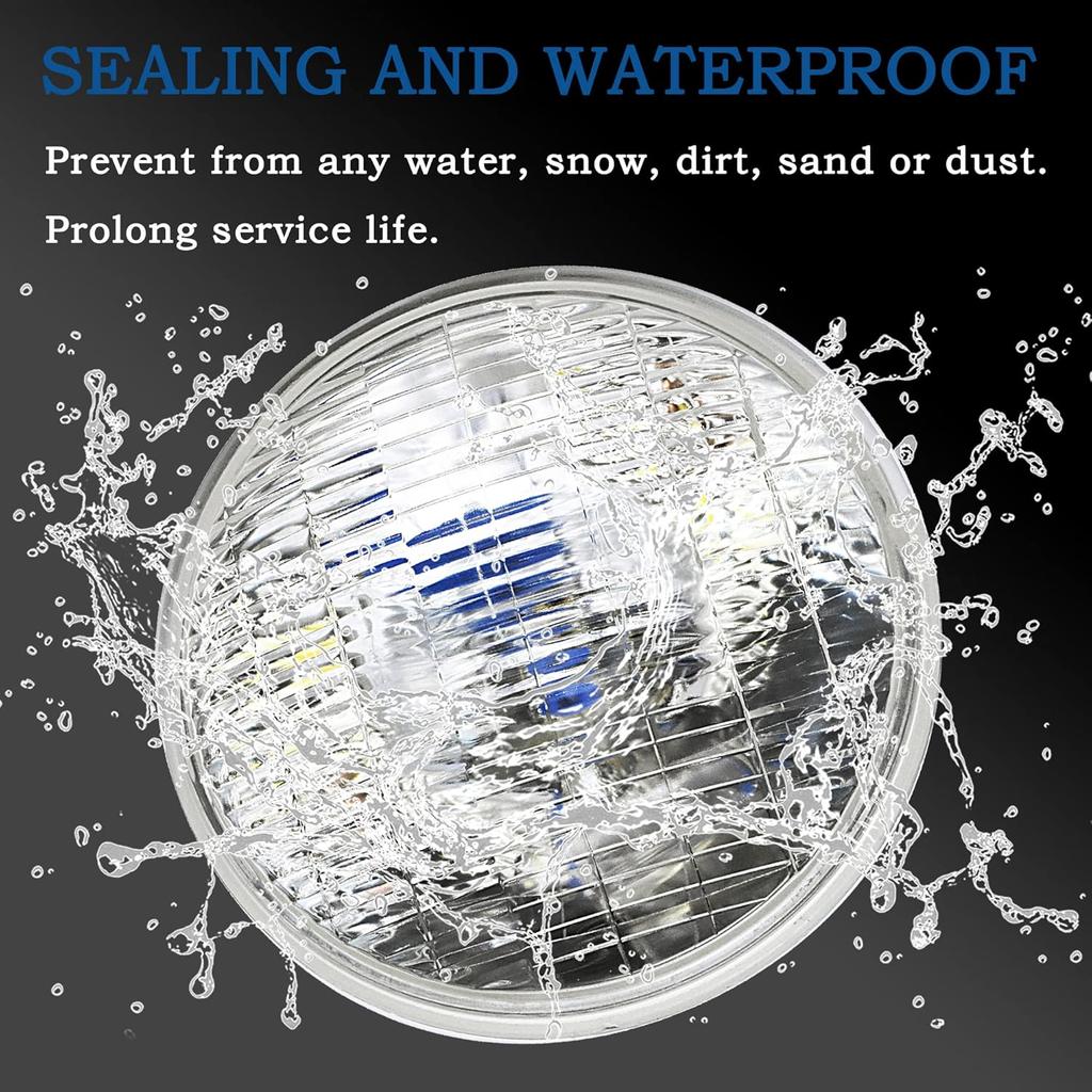 H6024 Super Vision Crystal Headlight, Halogen Sealed Beam Headlight, (7"" ROUND, 178MM) (110/130W), Replaces# H6024