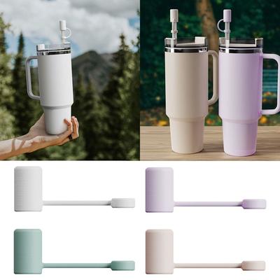 Protection d'embouts de paille en silicone anti-éclaboussures Bouchons anti-poussière Protecteur Couvercle de paille étanche pour gobelet Yeti/Stanley 40 oz/ 30 oz