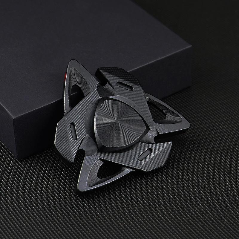 SCIONE Luminous Fingertip Gyro Aluminum Finger Gyro Metal Colorful Luminous Rotating Decompression Toy