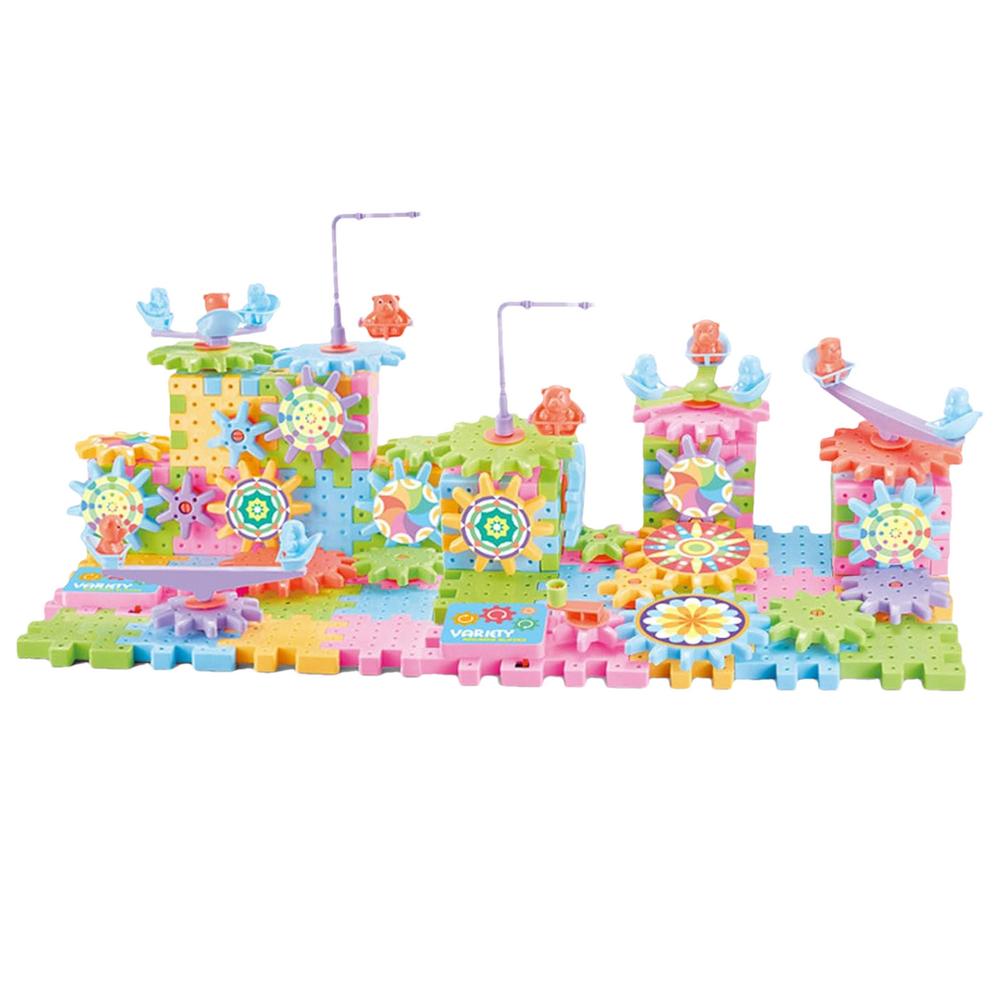Building Blocks Gear Cogs Toy Electric Brick Building Gears Toy Set Reusable Interlocking Spinninggears Building Educational toy