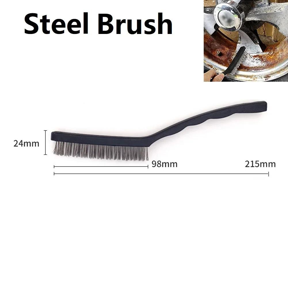 Mini Wire Brush Brass Nylon Steel Brushes Rust Remover Cleaning Polishing Grinder For Removal Of Flaking Paint Hand Tool