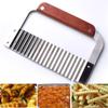 Potato Carrot Wavy Edged Knife Cutter Slicer Wood Handle Vegetable Fruit Cutting Peeler Cooking Tools Tableware