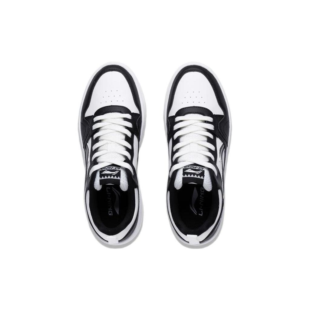 Li Ning Xingchu 2.0 Slip Resistant Abrasion Resistant Low Top Skateboard Shoes Men's Black White AGCT337-3