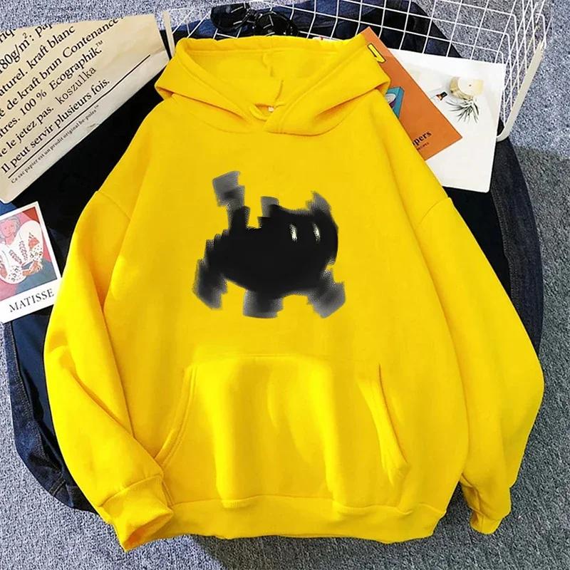 Pixel Cat Print Hoodie for Woman High Quality Hooded Long Sleeve Sweatshirt fall winter Girls Daily Casual Sporty Loose Pullover