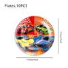 Boy Car Birthday Decoration Set Party Supplies Wheels Birthday Party Theme Cup Plate Napkin Tableware Banner Ballon Deco For Kid