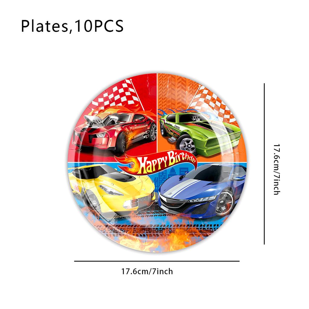 Boy Car Birthday Decoration Set Party Supplies Wheels Birthday Party Theme Cup Plate Napkin Tableware Banner Ballon Deco For Kid