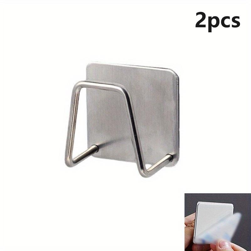 

1/2 шт. держатель губки для кухонной раковины, держатель губки без перфорации, настенная полка для губки, сливная стойка для раковины из нержавеющей стали 2pc серый