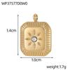CARLIDANA Retro Geometric Jewelry Pendant Charms Stainless Steel Gold Plated Embossed Coin Moon Sun Jewelry Accessories Earrings