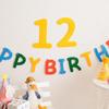 Happy Baby First Birthday Party Digital Felt Background Wall Decoration Children Boys And Girls Arrangement