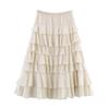 Francuska Retro Warstwowa Spódnica Midi - Letni Design Mody