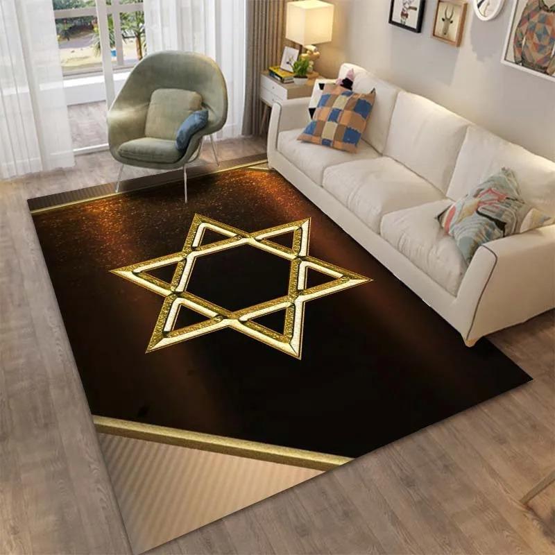 

Six Pointed Star David Star Pattern Carpet for Bedroom Rug Bedroom Home Decor Living Room Rug Mat Gift Rug Home Rugs for Bedro 40cm x 60cm