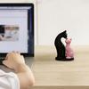 Detachable Cat Couple Sculpture 3D Printed Elegant Couple Cat Figurine Romantic Cat Lover Ornament for Home Living Room Office Desk Decor