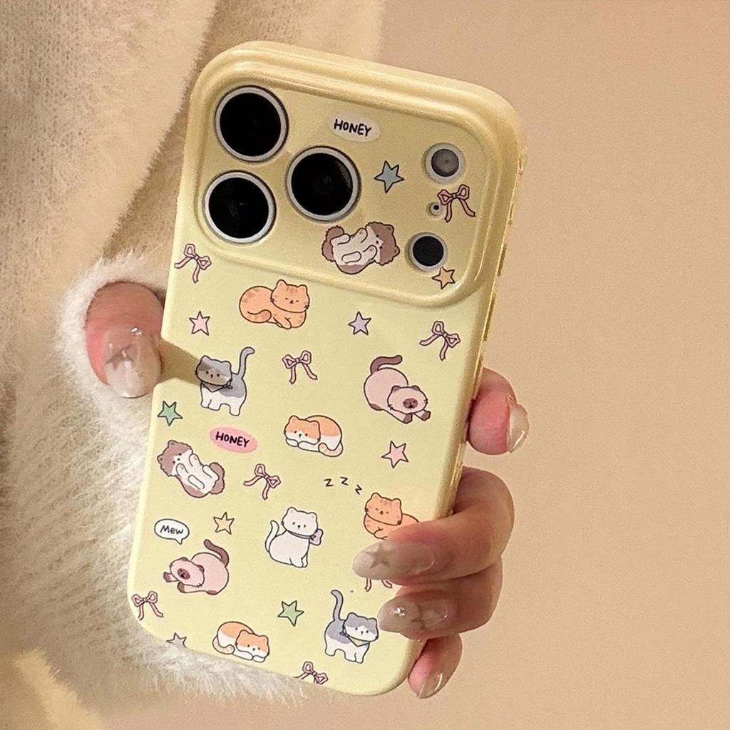 Cartoon Cute Cat Planet Phone Case for iPhone 17 and iPhone 17 Pro Max