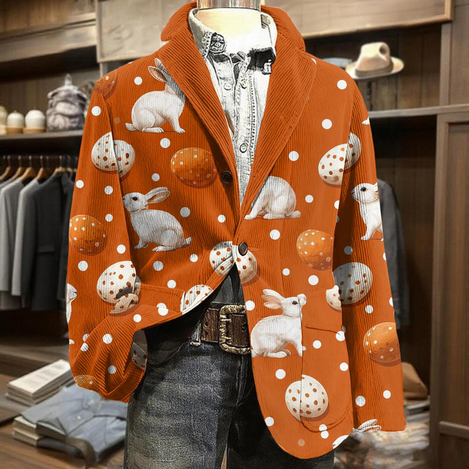 

Men s Business Casual Carnival Corduroy Jacket XL шафрановий