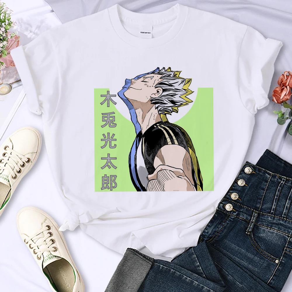 Japanese Anime Haikyuu T-shirt Women Top Harajuku Japan Style T Shirt Unisex Summer Clothes Y2k Short Sleeve Women's T-shirts