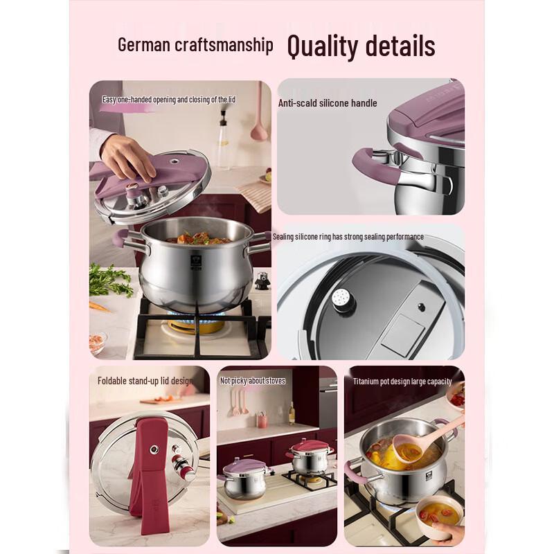 KOBACH 22cm Pure Titanium Pressure Cooker