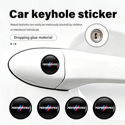 Car Door Keyhole Sticker Lock Protector Lock Core Decal Accessories For X1 X3 E39 E46 E30 E36 E87 E60 E90 F26 G02 E70 F15