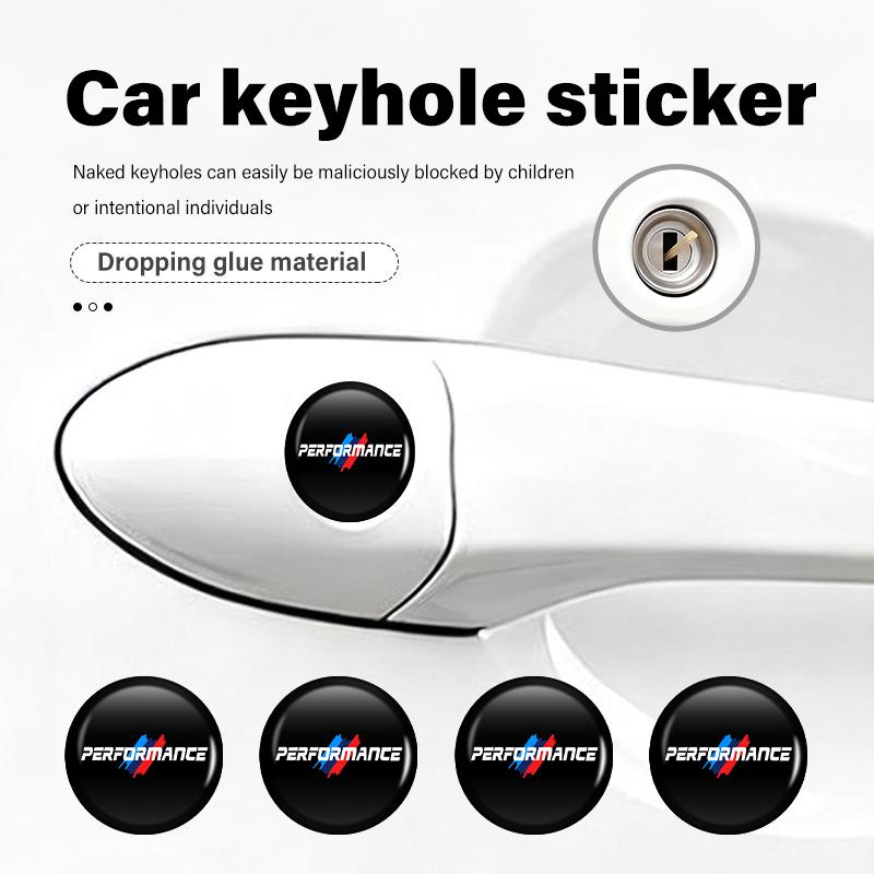 Car Door Keyhole Sticker Lock Protector Lock Core Decal Accessories For BMW X1 X3 E39 E46 E30 E36 E87 E60 E90 F26 G02 E70 F15