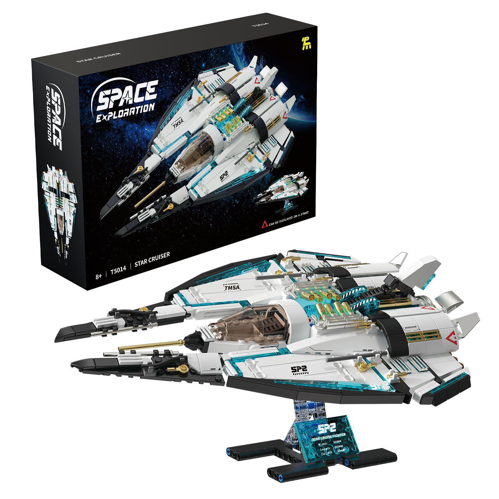 Tuomu T5014 Galaxy Space Exploration Fighter Jet Shuttle Kids Building Blocks