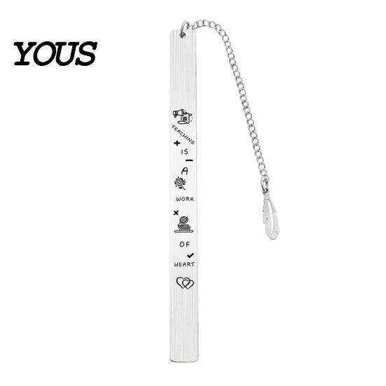 Strong Metal Page Marker Frosted Bookmark, Engraved Marker, Thin Book Mark Bookmark for Students Teachers, Graduation Christmas Gift Lovers