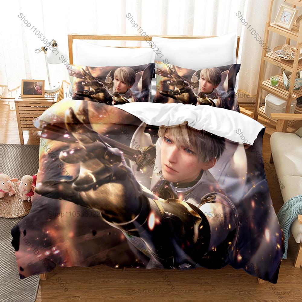 Dreamy Love and Deepspace Linkon City Lemuria Interstellar Character Collage Poster Duvet Cover Set For Otome Game Collectors