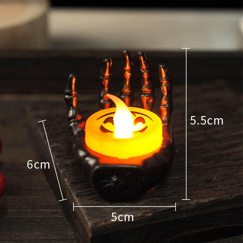 

Хэллоуин Череп Рука Свет Свечи Пасха Призрак Рука Декорация Реквизит Свет Креативный Атмосферный Орнамент Ночник чёрный