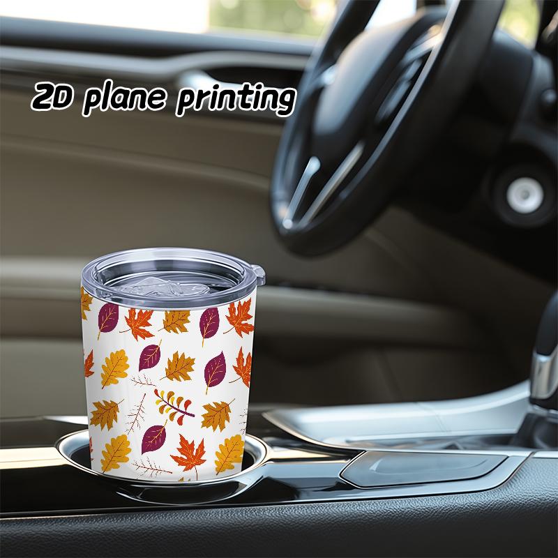 Car Tumbler 591ml Autumn maple leaf elements Straw Cup Straight Tumbler Portable Tumbler Coffee Tumbler Insulated Travel Cup