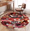 Five Nights at Freddy's Pattern Round Rug, Indoor/Outdoor Mat, for Picnic, Gameroom, Bedroom, Office, Living Room, Home Decor Carpet, Birthday Gift