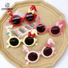 Retro Children'S Glasses Boys And Girls Cute Rabbit Sunscreen Sunshade Sunglasses Baby Cartoon Concave Sunglasses Tide